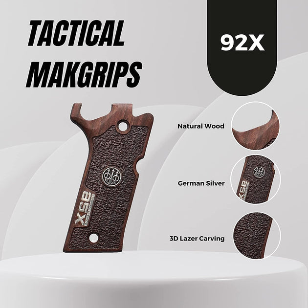  Beretta 92X Performance Wood Grips - Maika'i Ke Akua : Handmade  Products