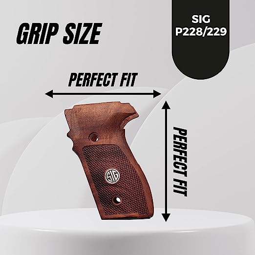 Sig Sauer P228 - P229 and M11-A1 Silver Metal Grips