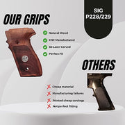 Sig Sauer P228 - P229 and M11-A1 Silver Metal Grips