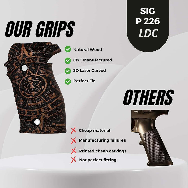 Sig Sauer P226 LDC II and LDC 2 Walnut Wood Grips