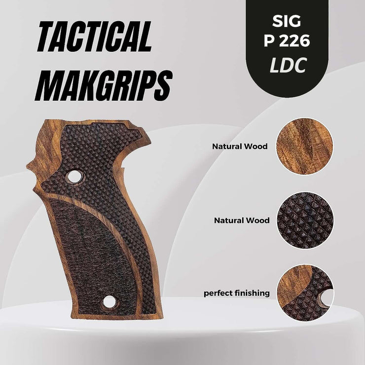 Sig Sauer P226 LDC II and LDC 2 Walnut Wood Grips