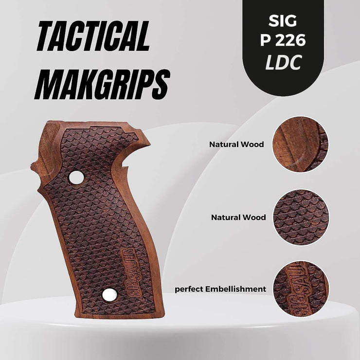 Sig Sauer P226 LDC II and LDC 2 Walnut Wood Grips