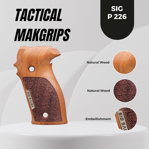 Sig Sauer P226 Wood Gun Grips, Gun Grips, p226 Grips