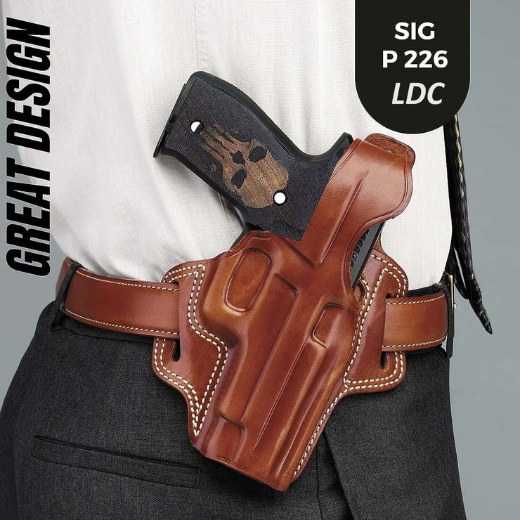 Sig Sauer P226 LDC II and LDC 2 Walnut Wood Grips Punisher Laser Gravür