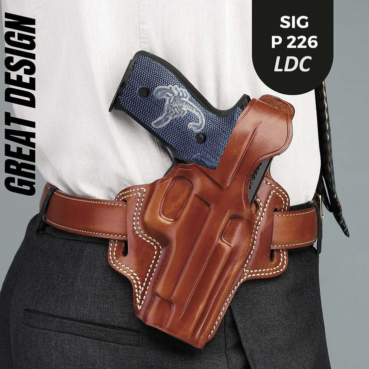 Sig Sauer P226 LDC II and LDC 2 Walnut Wood Grips Scorpion Laser Gravür