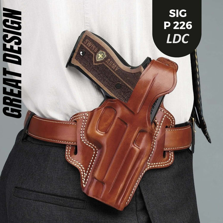 Sig Sauer P226 LDC II and LDC 2 Walnut Wood Grips Gold Metal Logo